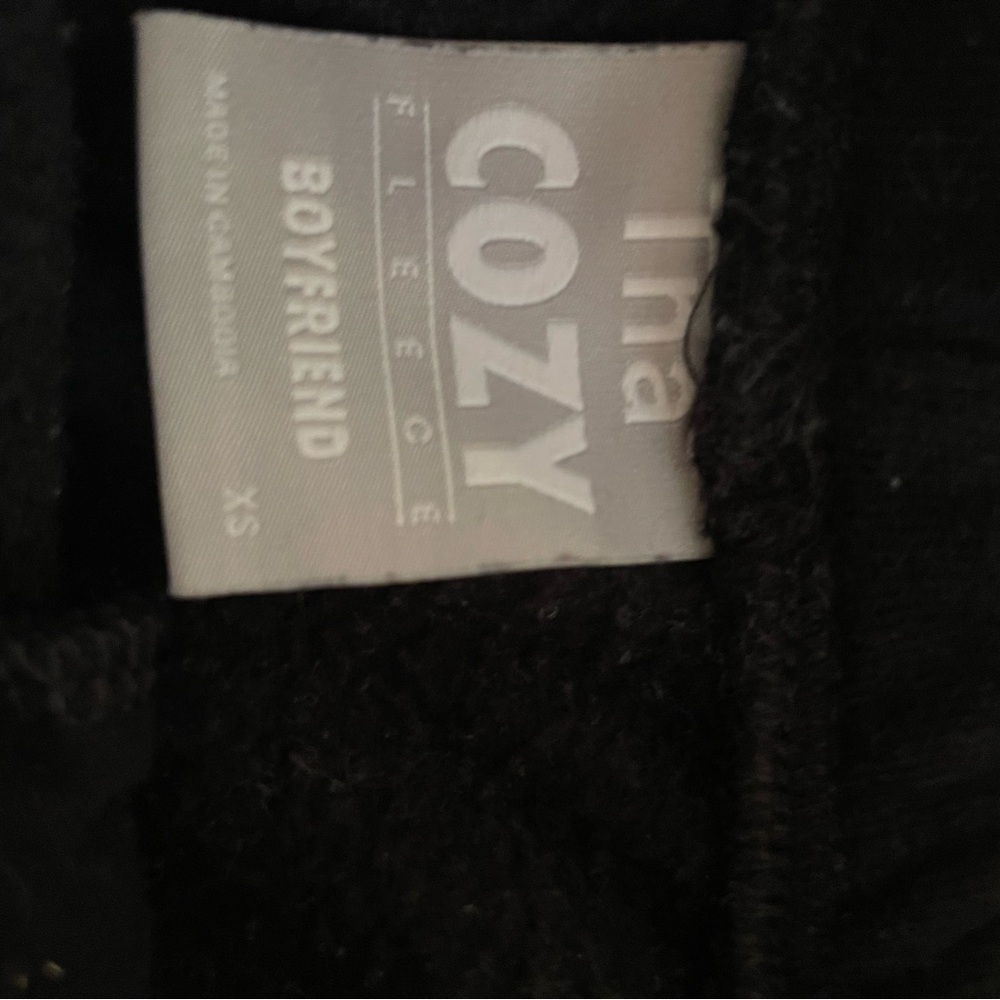 Aritzia Cozy Fleece Boyfriend Shorts in Black - Picture 4 of 6